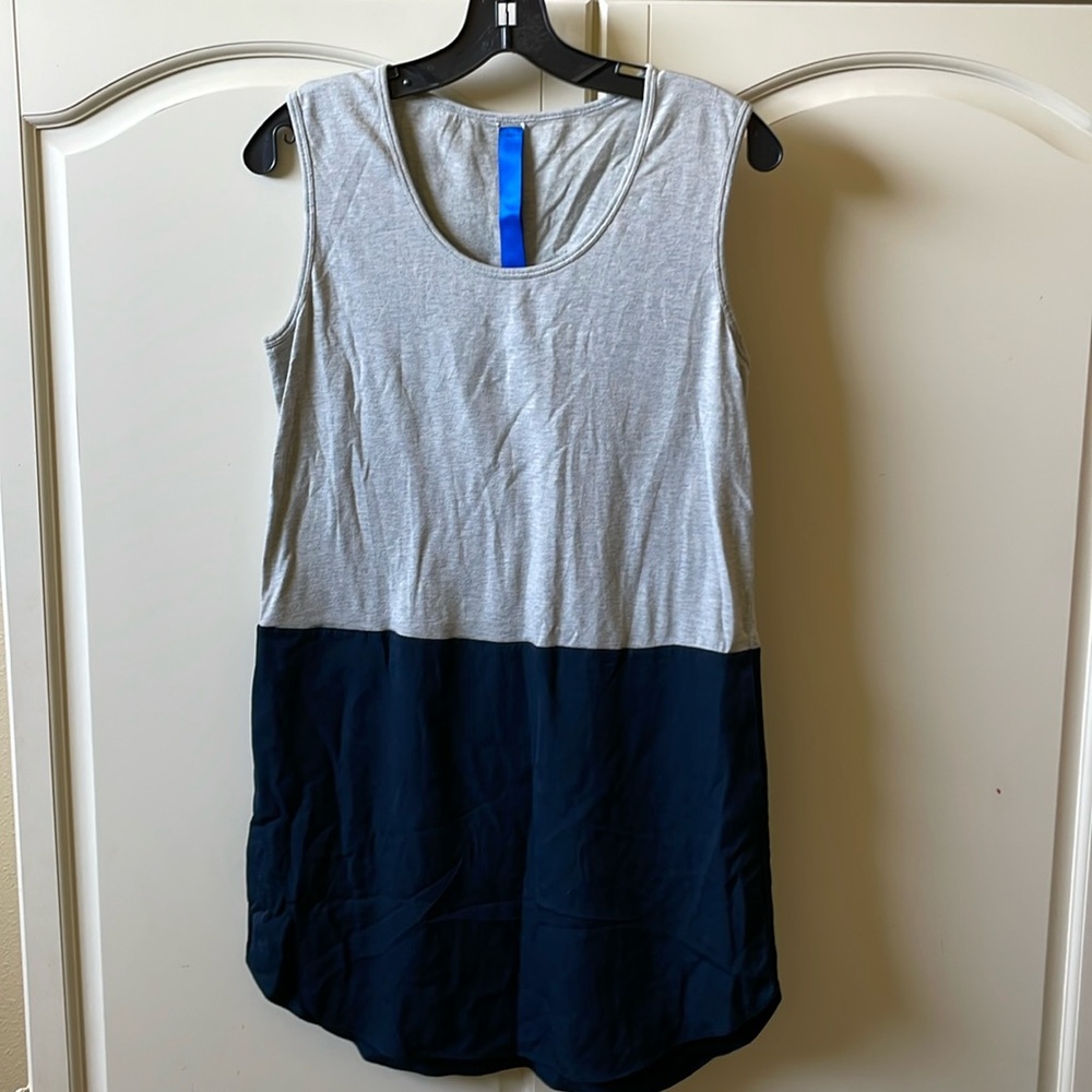 Kit Ace Womens Grey Navy Dress Size 2 Colorblock